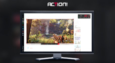 image shows how to use desktop region recording mode with Action!. Desktop capturing software allows you to capture only selected part of your Windows screen
